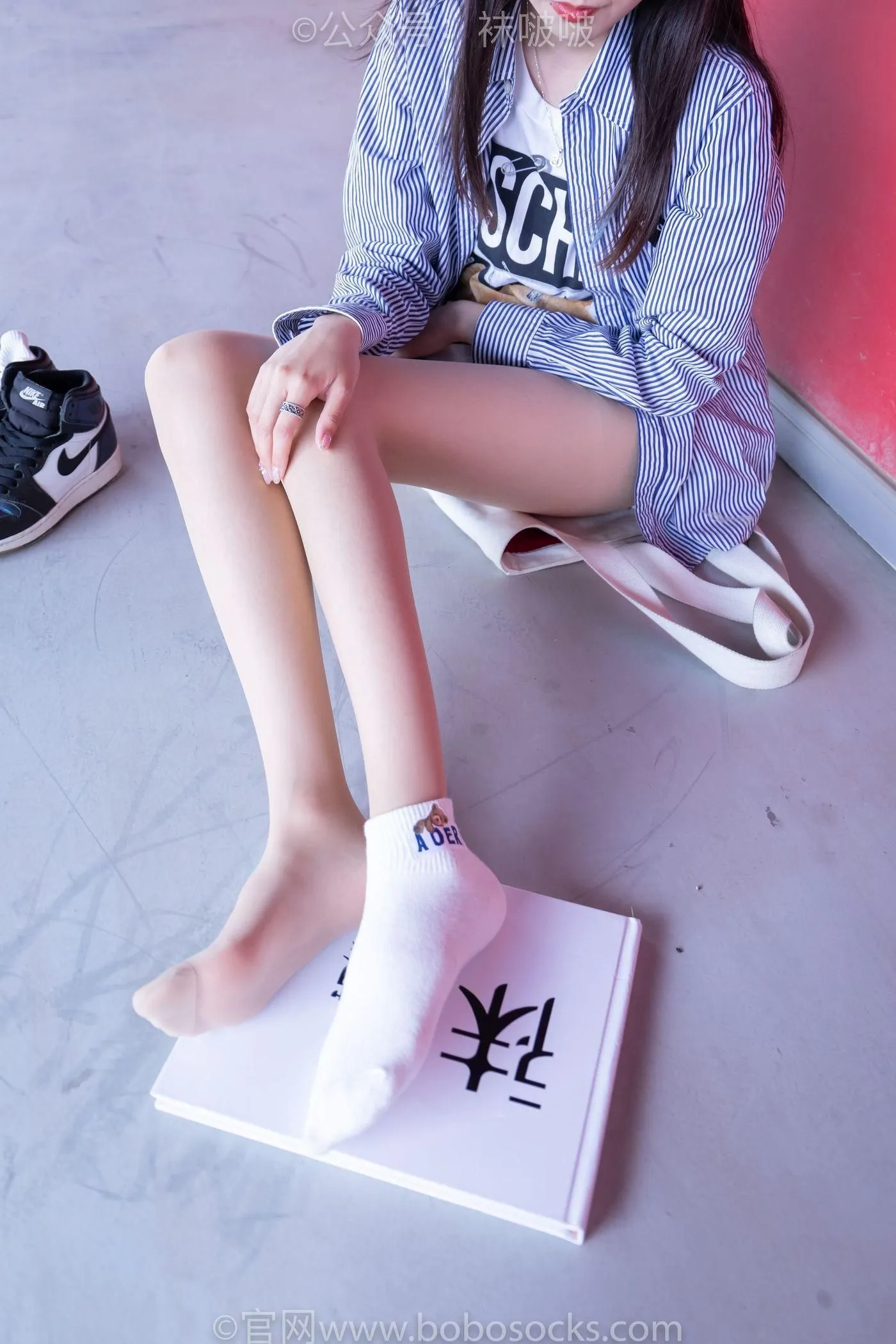 [BoBoSocks袜啵啵]NO.011 稚予-AJ、白色短棉袜、肉丝 [139P]插图7